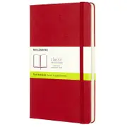 Moleskine Classic Plain Hard Cover Notebook Large (Scarlet Red)