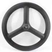 700C Road Fixed Gear Track Bike Full Carbon Wheel 3 Spokes Tubular Rim Matt 3K