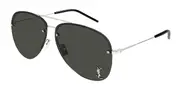 Saint Laurent CLASSIC 11 M 007 Men's Sunglasses Silver Size 59