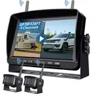 2x Digital Wireless Reverse Camera 7" Split Monitor DVR System For Truck Caravan