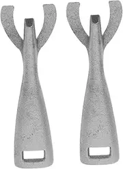 Cooking Griddle BBQ Utensils Set 2pcs Cast Iron Tongs Hot Plate Gripper for Fajita Skillet Steak Clamp