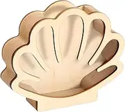 Wooden Shadow Box Trinket Storage Box Jewelry Organizer Shell Shaped Display Case