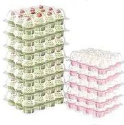 LimCryspp 32x25x9.5cm 12Pcs Cupcake Containers, Stackable Cupcake Carrier Holders, Reusable Cupcake Carrier, Cupcake Boxes for Party