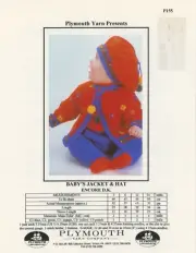 Plymouth Knitting Pattern P155 Encore DK Baby Jacket & Hat 3-24mos.