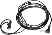 qdc Debut Cable qdc2pin 3.1 ft (1.2 m) Black [qdc 2pin (0.78 mm) Connector / 3.5mm L-Shaped Plug] Approx. 47.2 inches (120 cm) 4 core Silver Plated Copper, Ear Money/Monitor Earphone recable Clip