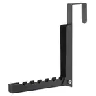 Over the Door Hooks Iron Foldable Over Door Drying Laundry Rack Hook, Black