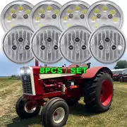 8X LED Sealed Hi/Lo Beam Work Light AR48723 For John Deere Tractor 4430 4320
