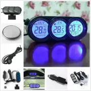 Car Mini Dashboard LED Backlight Digital Display Temperature Thermometer&Clock