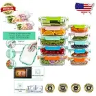 Stackable Glass Food Storage Set - 10 Leakproof Containers for Easy Meal Prep