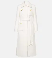 [Valentino] Valentino VGold wool drill coat AU 12 white