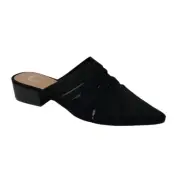 NWB Women's Journee Collection Kalida Kitten Mule Flats Size 10, Black