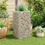 Gabion Steel Raised Garden Bed 50x50x100 cm Durable Outdoor Planter Box