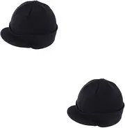 [Holibanna] Unisex Warm Hat Peaked Cap Knitted Hat Knitted Caps Beanie Hat Black