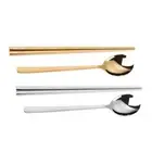 2 Sets Stainless Steel Chopstick Portable Chopsticks and Spoon Travel