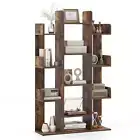 Tree Bookshelf Tall Bookcase w/ Open Shelves Corner Storage Organizer Cube Shelf