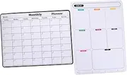 Gogogmee 2 Sheet Schedule Fridge Calendar Weekly Calendar Refrigerator Planner Refrigerator Dry Erase Board Fridge Planner
