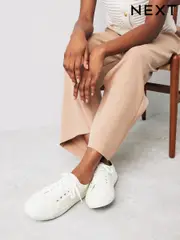 White Forever Comfort® Canvas Baseball Trainers (332428) | $45