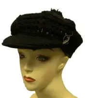 NWT Y2K VINTAGE BABY PHAT NEWSY BLACK KNIT HAT WITH POMS BP200Y2 NEW NEW NEW