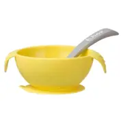 Silicone Bowl + Spoon (Lemon Sherbet)