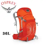 【OSPREY 美國 STRATOS 36 男款 太陽橙 M/L 登山背包】STRATOS 36/登山包/登山/悠遊山水