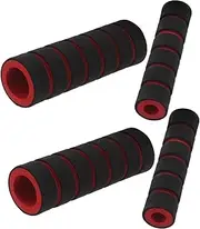 CRILSTYLEO 1 Set Motorcycle Grips Motorbike Hand Grip Covers Bicycle Handle Cover Motorcycle Replacement Handlebar Cover Motorbike Handlebar Cover Handlebar Covers for Bicycle Red Sponge