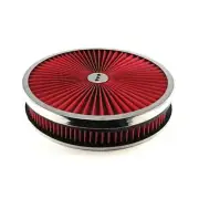 OLDSMOBILE HI FLOW CHROME AIR CLEANER FLAT BASE 14X2" 350 400 403 425 455 KIT