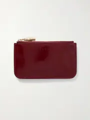 [Gucci] Gucci - Patent-leather Cardholder - Burgundy - One size One size Burgundy