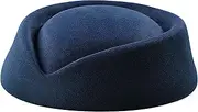 [ZARSIO] Stewardess Hat Felt Air Hostesses Pillbox Hat Teardrop Fascinator Base Sweet Design