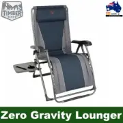 Timber Ridge Reclining Chair Zero Gravity Lounger 159 kg Weight Capacity