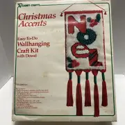 VOGART CRAFTS WALL HANGING CRAFT KIT #4692 Christmas Accents Noel Latch Hook