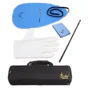 16 Holes C Flute Case 600D Foam Cotton Padding with Flute Cleaning Kit Set Cl...