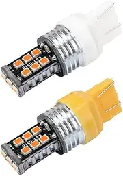 4X T20 Amber 12V 15 LED Indicator Turn Signal Light Bulb 7443 Canbus Error Free
