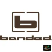 BANDED GEAR b LOGO VINYL WINDOW DECAL STICKER TRUCK BOAT ATV VERTICAL BROWN 4"
