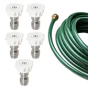 High Pressure Washer Spray Nozzles - 5X High Pressure Washer Head,Wear-Resistant Spray Tips Kit, Easy Installation for Soiled Bricks, Concrete, Metal, Boat Cleaning