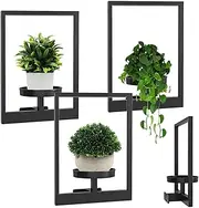 Picture Frame Wall Plant Holder, Window Plant Shelves, Plant Frames for Wall, Metal Plant Wall Frame, Metal Plant Stand,Modern Plant Stand,Plant Table for Multiple Flower Pots Modern Style (3pc)