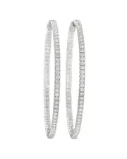 14K 3.74 ct. tw. Diamond Inside Out Hoops