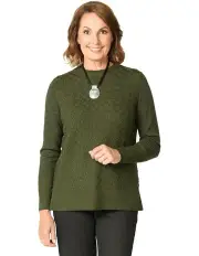 [Fella Hamilton] Heide Merino Crew Neck Sweater in Olive