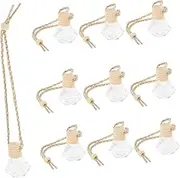SWOOMEY 10Pcs Frosted Hanging Diffuser Bottles Car Air Freshener Pendants Home and Auto Decoration Accessory for Scented Oils and Perfumes