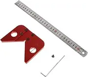 Center Scribe Center Finder Measuring Tool Woodworking Line Caliber Gauge 45/90 Degree Right Angle Line Gauge Carpenter Ruler-RAYWE