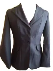 Richland Riding Apparel Navy Blue Wool Blend Womens 10 Show Jacket Pinstiped NWT