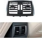 Car Rear Seat Air Conditioning AC Vent Grille Outlet Panel Cover Compatible for BMW 1 2 3 4 Series F30 F31 F34 F35 F20 F87 F32 F33 F36(Silver Frame)
