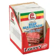 Lawrys Beef Marinade Mix Meat Tenderizer Seasoning No MSG 1.06 oz pack of 12