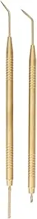 Eyelash Lift Tool Steel Double Ended Eye Lash Separator for Perm Tinting (Gold)