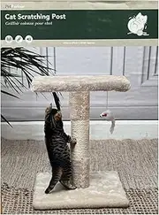 Large Tall Cat Scratching Post Tree - Cat & Kitten Scratche Post with Interactive String Fish Toy For Fun Play Time