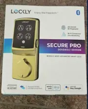 Lockly Secure Pro Deadbolt Edition SATIN NICKEL Smart Lock FINGERPRINT New