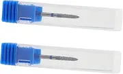 WRITWAA 2pcs Nail Polishing Head Set Coarse Nail Drill Bit Metal Drill Bit for Acrylic Professional Manicure Kit
