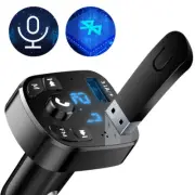 Bluetooth Wireless Car Transmitter MP3 Player Radio USB Black Charger Adapter