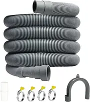 Storystore Drain Hose Extension, 1 m Universal Washing Machine Hose Extension with Bracket Connector and Hose Clamps, Washing Machines Dishwasher Waste Water Hose Extension Set