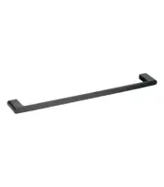 Cora Matt Black Single Towel Rail 800mm