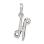 Sterling Silver Letter N Initial Pendant